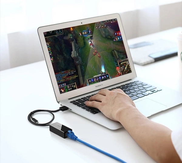 Ugreen external network card RJ45 - USB 2.0 100 Mbps Ethernet black (CR110 20254)