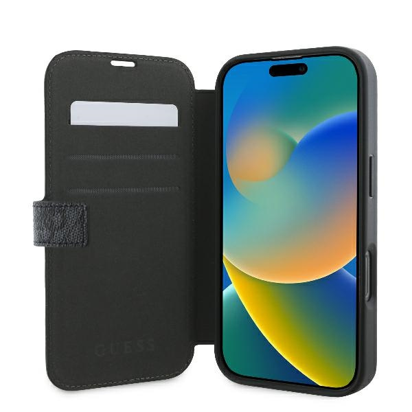 Guess GUBKP16L4GMGGR iPhone 16 Pro6.3" czarny/black book 4G Metal Logo