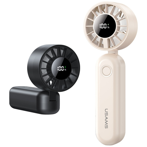 Wiatrak ręczny USAMS Mini ZB352 1200mAh składany czarny