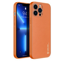 DUX DUCIS YOLO ELEGANT CASE MADE OF SOFT TPU AND PU LEATHER FOR IPHONE 13 PRO MAX ORANGE