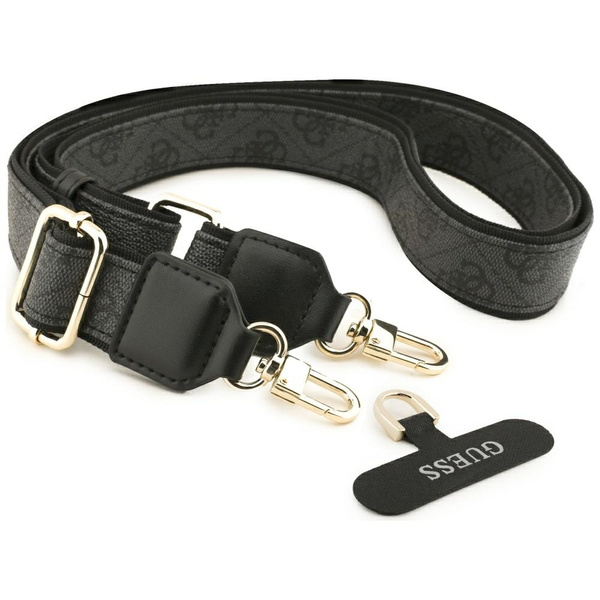 Etui Guess 4G Srtass Logo & Big Strap    Metal Buttons MagSafe do iPhone 17 Pro Max czarny