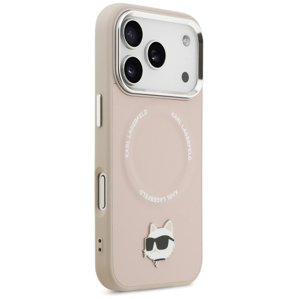 Etui Karl Lagerfeld Choupette Pin        MagSafe do iPhone 17 Pro Max różowy