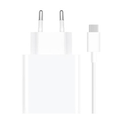 XIAOMI ORIGINAL CHARGER MDY-14-EW 67W QC 3.0 + USB-USB-C CABLE 6A WHITE BULK