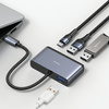 USAMS Adapter HUB 4w1 2xUSB 2.0/USB 3.0/ USB-C szary/dark grey SJ627HUB01 (US-SJ627)