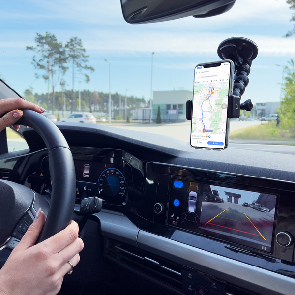 GOPRO MOUNT WITH SUCTION CUP FOR GOPRO, DJI, INSTA360, SJCAM, EKEN SPORTS CAMERAS + SMARTPHONE ADAPTER (GOPRO CAR SUCTION CUP)