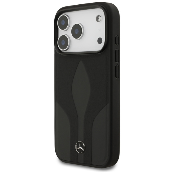 Etui Mercedes Leather The Move MagSafe   do iPhone 17 Pro czarny