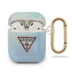 Guess GUACA2TPUMCGC02 AirPods 1/2 coverniebieski/blue Tie & Dye Collection