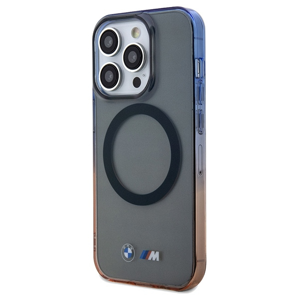 Etui BMW Gradient Bumper MagSafe na iPhone 15 Pro Max - szare