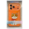 Etui Nimmy Glasses Cool Cat do iPhone 17 Pro pomarańczowy