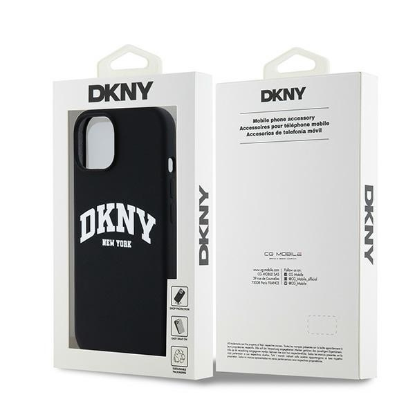 DKNY DKHMP14SSNYACH iPhone 14 / 15 / 136.1" czarny/black hardcase Liquid Silicone White Printed Logo MagSafe