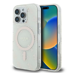 Guess GUHMP16LH4DTEH iPhone 16 Pro6.3" biały/white hardcase IML 4G Background MagSafe
