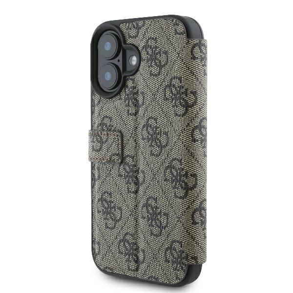 Guess GUBKP16S4GMGBR iPhone 166.1" brązowy/brown book 4G Metal Logo