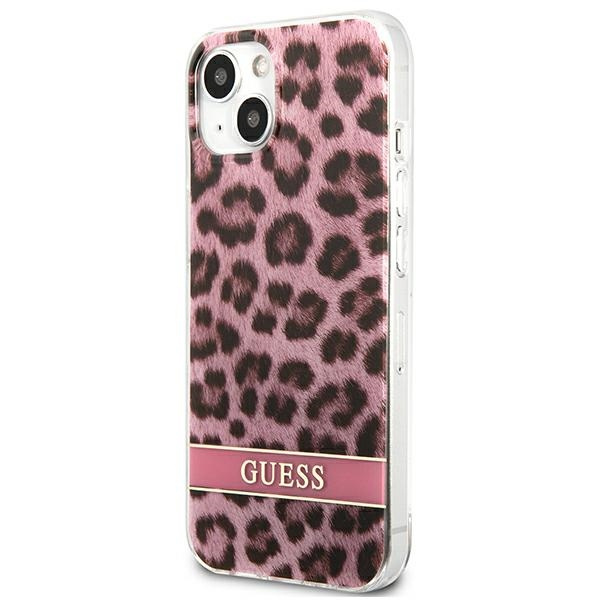 Guess GUHCP13SHSLEOP iPhone 13 mini 5,4"różowy/pink hardcase Leopard