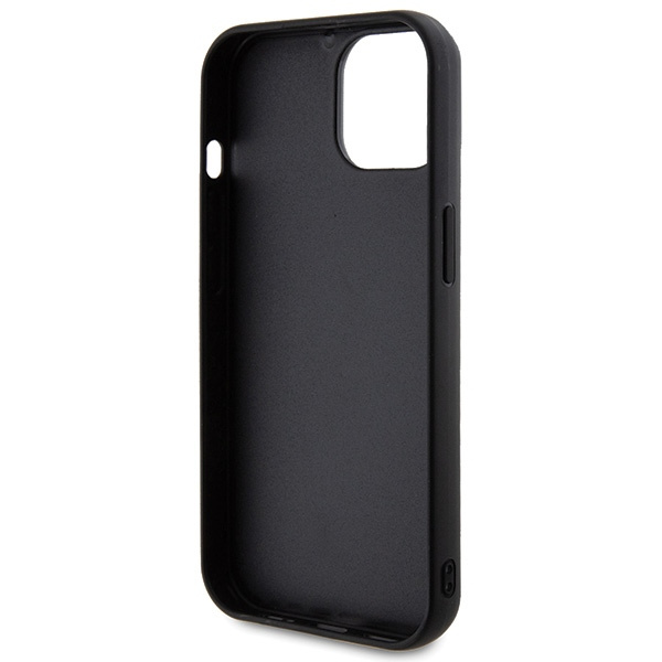 Guess GUHCP15SPSQSQSK iPhone 15 / 14 / 13 6.1" czarny/black hardcase Quilted Metal Logo