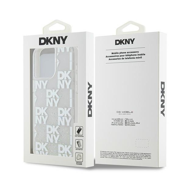 DKNY DKHCP15XLCPEPT iPhone 15 Pro Max6.7" biały/white hardcase Liquid Glitter Multilogo