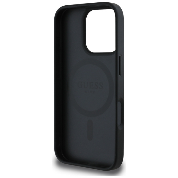Etui Guess 4G Circle Classic Logo        MagSafe do iPhone 16 Pro czarny