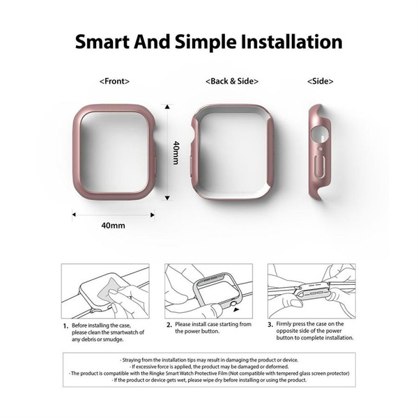 RINGKE SLIM 2-PACK APPLE WATCH 4 / 5 / 6 / SE (40 MM) CLEAR & BLACK