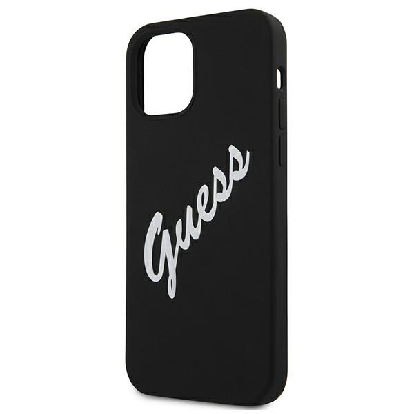 Guess GUHCP12SLSVSBW iPhone 12 mini5,4" czarno biały/black white hardcase Silicone Vintage