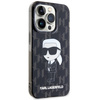 KARL LAGERFELD KLHCP15LHNKMKLK IPHONE 15 PRO 6.1" CZARNY/BLACK HARDCASE MONOGRAM IKONIK