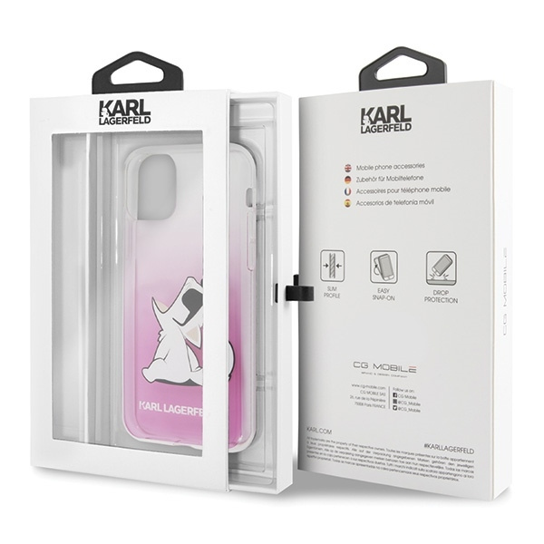 Etui Karl Lagerfeld Choupette Fun na iPhone 11 Pro - różowe
