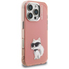 Etui Karl Lagerfeld IML Aquarelle        Choupette & Logo do iPhone 16 Pro różowy