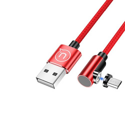 USAMS KABEL KĄTOWY MAGNETYCZNY U54 1M MICROUSB CZERWONY/RED SJ446USB02 (US-SJ446)