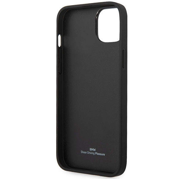 Etui BMW Leather Seats Pattern na iPhone 14 - burgundowe