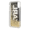 Etui Karl Lagerfeld Karl logo Glitter na iPhone X / Xs - czarne