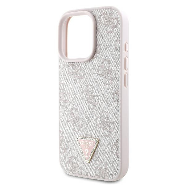 Guess GUHCP16XP4TDPP iPhone 16 Pro Max6.9" różowy/pink hardcase Leather 4G Triangle Strass
