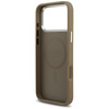 Etui Guess Grained Triangle Logo MagSafe do iPhone 17 Pro Max brązowy