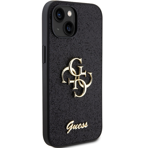 Guess GUHCP15MHG4SGK iPhone 15 Plus / 14 Plus 6.7" czarny/black hardcase Glitter Script Big 4G