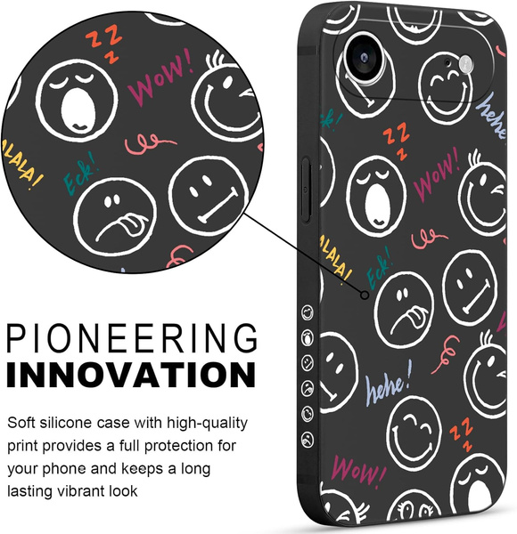  Pnakqil Iphone 17 Pro Case Emoticons Black