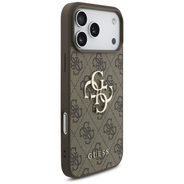 Etui Guess 4G Strap 4G Classic Logo do   iPhone 17 Pro Max brązowy