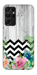 CaseGadget ETUI NADRUK SZARE DREWNO SAMSUNG GALAXY S21 ULTRA