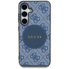 Etui Guess 4G Round Patch Classic Logo    MagSafe do Samsung Galaxy S25 niebieski
