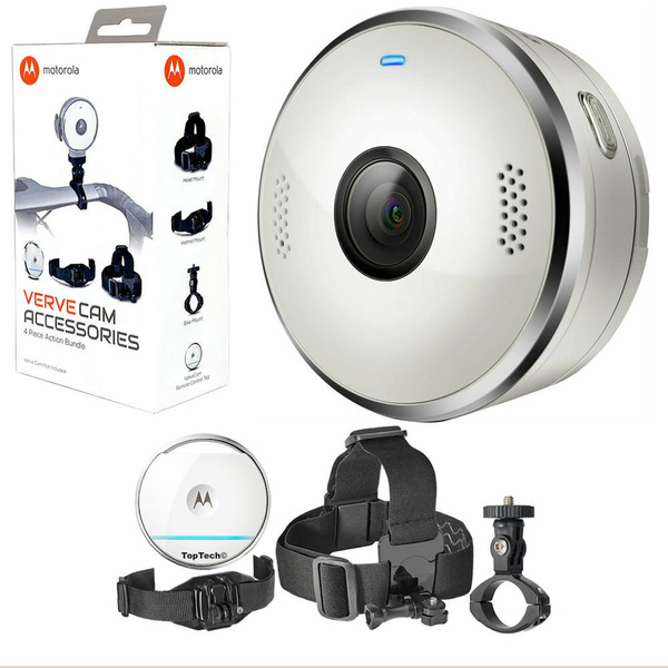KAMERA SPORTOWA MOTOROLA VERVECAM WODOODPORNA + AKCESORIA BIAŁY
