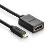 UGREEN CABLE ADAPTER CABLE HDMI ADAPTER - MICRO HDMI 19 PIN 20CM BLACK (20134)
