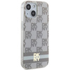 DKNY DKHMP14SHCPTSE iPhone 14 / 15 / 136.1" beżowy/beige hardcase IML Checkered Mono Pattern & Printed Stripes MagSafe