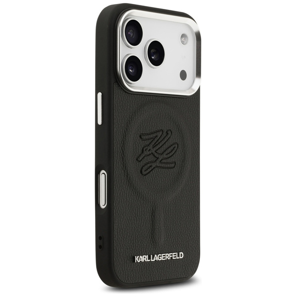 Etui Karl Lagerfeld Initial & Metal Logo MagSafe do iPhone 17 Pro Max czarny