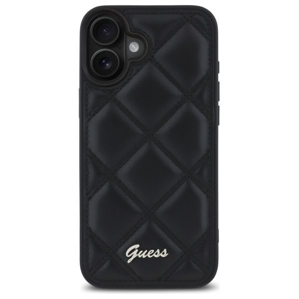 Guess GUHCP16SPSQSQSK iPhone 166.1" czarny/black hardcase Quiled Metal Logo