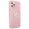 Guess GUHCP12LPCUGL4GPI iPhone 12 ProMax 6,7" różowy/pink hard case Glitter 4G Big Logo