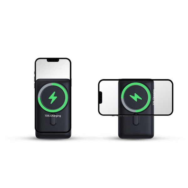 Powerbank Baseus Magnetic Bracket z MagSafe 10000mAh 20W - różowy + kabel USB-C 60W 0.5m