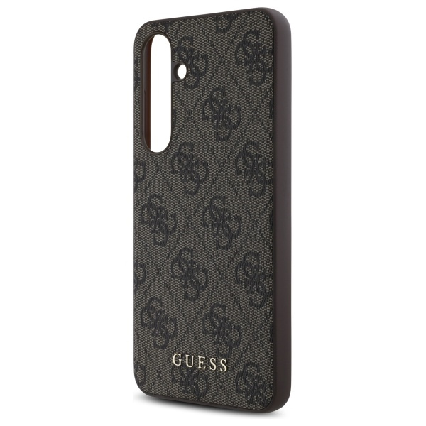 Guess GUHCS24FEG4GFBR S24 FE S721        brązowy/brown hardcase 4G Metal Gold Logo