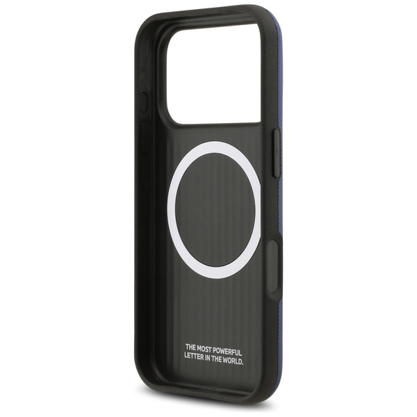 Etui BMW M FW Metal Logo MagSafe do      iPhone 17 Pro granatowy