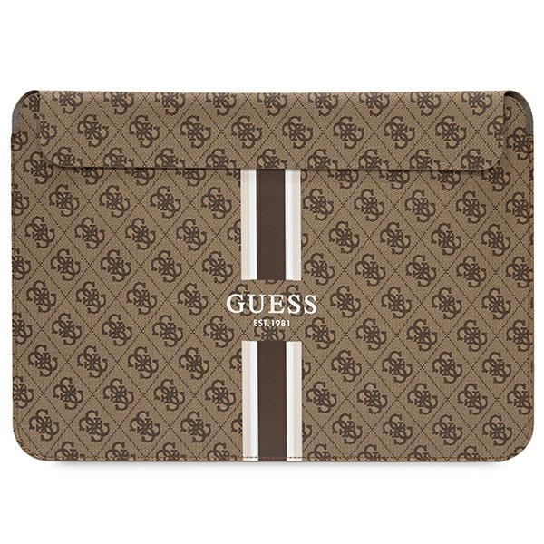 Guess Sleeve GUCS14P4RPSW 14" brązowy/brown 4G Printed Stripes