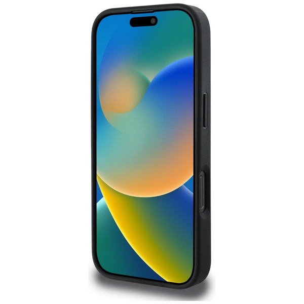 Etui Karl Lagerfeld Grained Pattern & Logo MagSafe do iPhone 16 Pro czarny