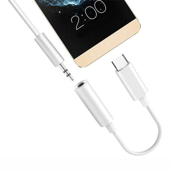 Adapter przejściówka z USB Typ C na gniazdo audio 3.5 mini jack czarny