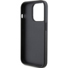 Karl Lagerfeld Saffiano Cardslot Karl&amp;Choupette Metal Pin case for iPhone 15 Pro - black