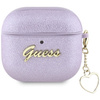 Etui Guess Metallic Script Charm do      AirPods 4 fioletowy
