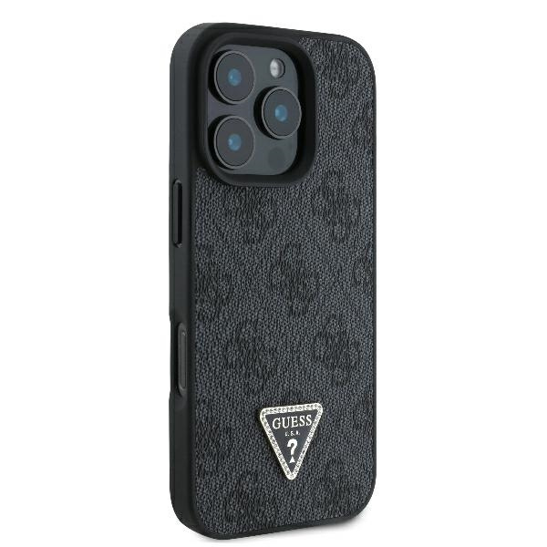 Guess GUHCP16XP4TDPK iPhone 16 Pro Max6.9" czarny/black hardcase Leather 4G Triangle Strass